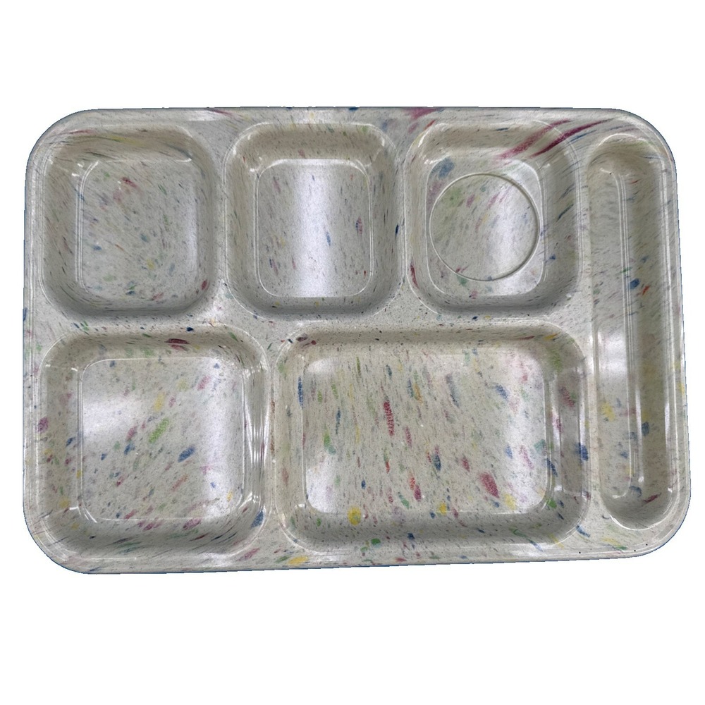 Dallas Ware Confetti Spatter Melmac Divided Dinner Lunch Serving Tray # P-71
